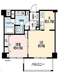 クリオ志村ラ・モード 1LDKの間取図画像