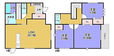 間取り：オール電化♪