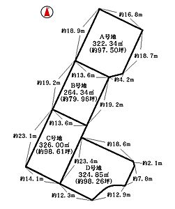 区画図:建築条件なし♪ 区画図:建築条件なし♪