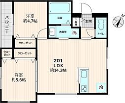 間取図画像 2LDK