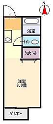 メゾン松尾 1Kの間取図画像