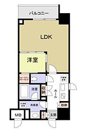 EEL馬車道 1LDKの間取図画像