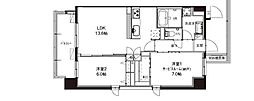 ブルーブラン新横浜 2LDKの間取図画像