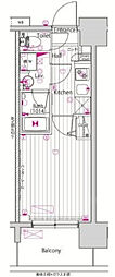 ガーラ・プレシャス大森 1Kの間取図画像