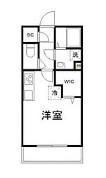 リーブレジデンシア ワンルームの間取図画像