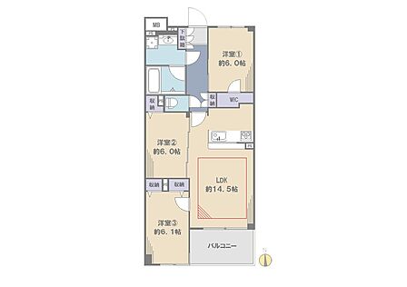 3LDK 間取り