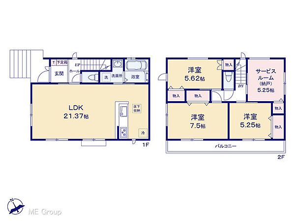間取りを拡大表示