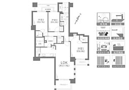 サンクタス横濱・二俣川ブライトスクエア 3LDKの間取図画像