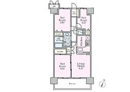 サンヴェール伊勢佐木町 3LDKの間取図画像