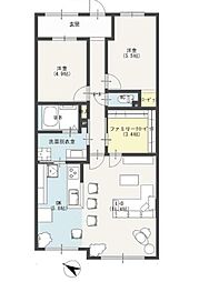 エステ・ヴィラ横浜上永谷サウスコリーナ 2SLDKの間取図画像