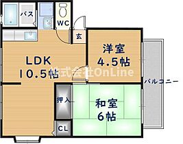 サンビレッジ森彦B棟  ｜ 大阪府東大阪市森河内西1丁目（賃貸アパート2LDK・1階・46.00㎡） その2