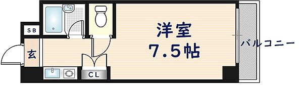 エクセルシオール長田 ｜大阪府東大阪市長田東3丁目(賃貸マンション1R・13階・22.10㎡)の写真 その2