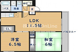 Y s court B  ｜ 大阪府東大阪市岩田町1丁目（賃貸アパート2LDK・1階・57.20㎡） その2