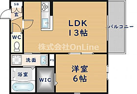 エスポワール花園  ｜ 大阪府東大阪市稲葉1丁目（賃貸マンション1LDK・2階・45.19㎡） その2