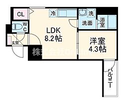 D porta Scalar VI  ｜ 大阪府東大阪市岩田町3丁目（賃貸アパート1LDK・2階・29.25㎡） その2