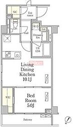 パークペルル池尻 1LDKの間取図画像