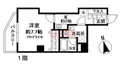 サンアリーナ二子新地Duo 1Kの間取図画像