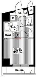グランド・ガーラ渋谷 1Kの間取図画像