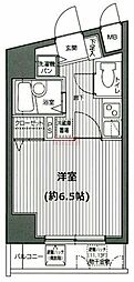グランド・ガーラ渋谷 1Kの間取図画像