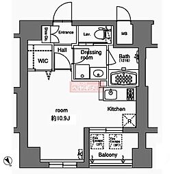 ブリーズヴェール東山 ワンルームの間取図画像