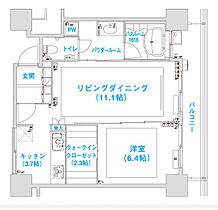 松屋タワー  ｜ 大阪府大阪市中央区松屋町3-23（賃貸マンション1LDK・22階・52.11㎡） その2