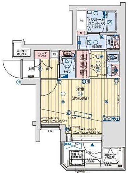 レオンコンフォート大手前ラトゥール ｜大阪府大阪市中央区南新町1丁目(賃貸マンション1K・8階・21.82㎡)の写真 その2