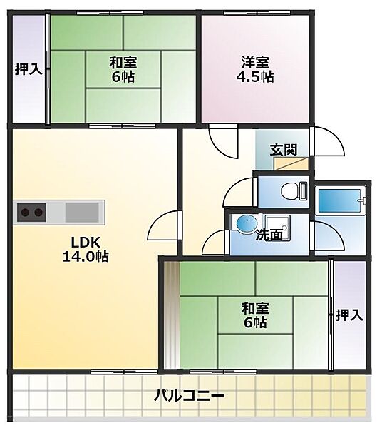 ユトリロ前田南 302｜愛知県豊橋市前田南町2丁目(賃貸マンション3LDK・3階・71.14㎡)の写真 その2