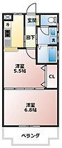 グラン上地 303 ｜ 愛知県豊橋市上地町114-2（賃貸マンション2K・3階・35.69㎡） その2