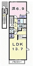 ホワイトルームカワイIII 201 ｜ 愛知県豊橋市飯村町字高山27-2（賃貸アパート1LDK・2階・51.06㎡） その2