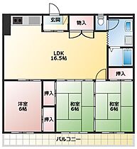 リゾートハイツ山本 205 ｜ 愛知県豊橋市浪ノ上町3-5（賃貸マンション3LDK・2階・72.90㎡） その2