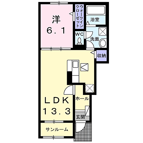 ヴィラＭ＆Ｓ 103｜茨城県神栖市深芝(賃貸アパート1LDK・1階・50.05㎡)の写真 その2