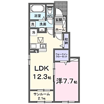 アンソレイユ弐番館　I 102 ｜ 茨城県鹿嶋市大字平井1105-1（賃貸アパート1LDK・1階・50.14㎡） その2