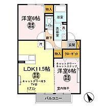 サン・グリーン C202 ｜ 茨城県鹿嶋市大字長栖（賃貸アパート2LDK・2階・53.76㎡） その2