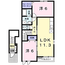 パティオ　I 202 ｜ 茨城県神栖市知手中央１丁目15番3号（賃貸アパート2LDK・2階・57.21㎡） その2