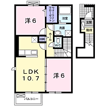 アヴニールVII 202 ｜ 茨城県神栖市深芝南３丁目24番地23（賃貸アパート2LDK・2階・57.32㎡） その2