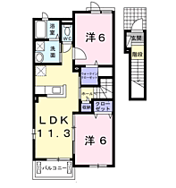 アルバII 202 ｜ 茨城県神栖市知手中央１０丁目1番22号（賃貸アパート2LDK・2階・58.21㎡） その2