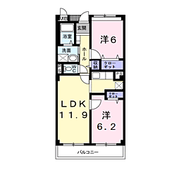 フォンテーヌ・パレスＢ 2階