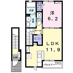 コンフォルターブル6 1LDKの間取図画像