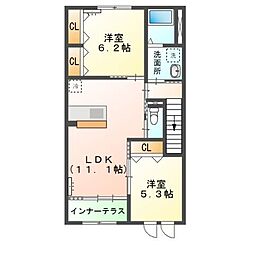 FK1 2LDKの間取図画像