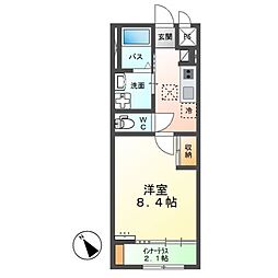 メゾン・ド・セイワA 1Kの間取図画像