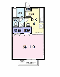 マウントリヴァC 1DKの間取図画像