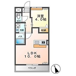 ファームヴィレッジトーワ 1LDKの間取図画像