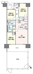 セントラルレジデンスおおたかの森 3LDKの間取図画像
