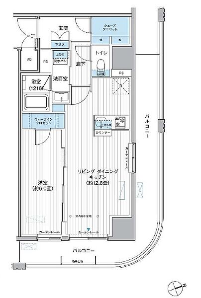 栖-すみか-浅草蔵前 403｜東京都台東区駒形１丁目(賃貸マンション1LDK・4階・47.37㎡)の写真 その2