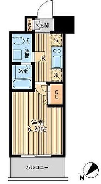 エコロジー潮見レジデンス 1407｜東京都江東区潮見２丁目(賃貸マンション1K・14階・21.20㎡)の写真 その2