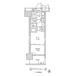 ブルックサイドレジデンス木場 2Kの間取図画像