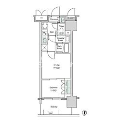 ブルックサイドレジデンス木場 2Kの間取図画像