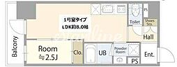 ガーデンサヴィス木場(Garden Xavis木場) 1LDKの間取図画像