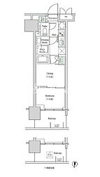 ブルックサイドレジデンス木場 2Kの間取図画像