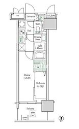 ブルックサイドレジデンス木場 2Kの間取図画像
